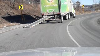 Tractor Trailer Ramp Fail