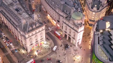 Majestic Views Of Evening London From The Height Of City Buildings