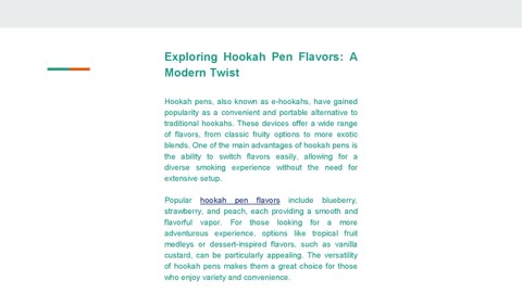 Discovering the Best Hookah Flavors: A Comprehensive Guide