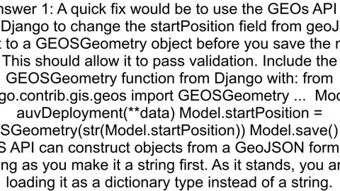 json to geoDjango model