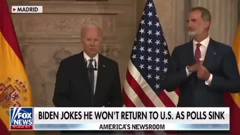 Yes Please! Biden Jokes About Not Returning to U.S.