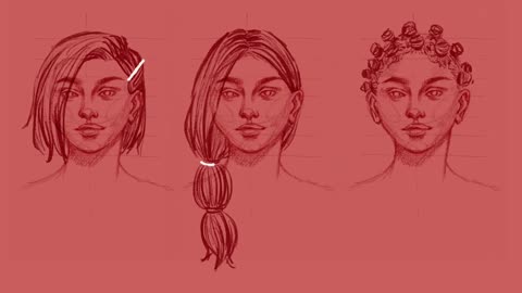 how to draw hair for beginners