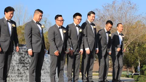 Best Man Falls While Doing A Photo Shoot With The Groom