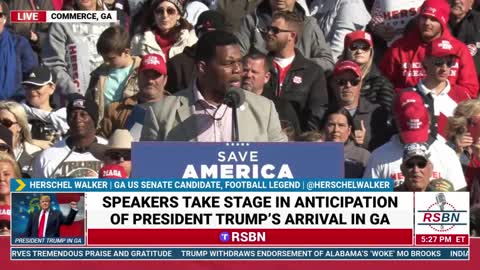 Herschel Walker Speech - President Trump's, Save America Rally, Commerce GA.