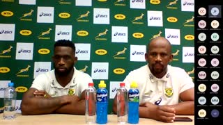 Springbok press conference with Siya Kolisi and Mzwandile Stick