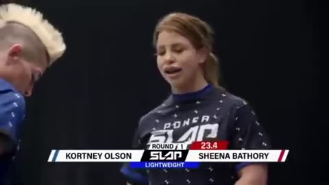 Power slap league KORTNEY OLSON VS SHEENA BATHORY Lightweight Knockout