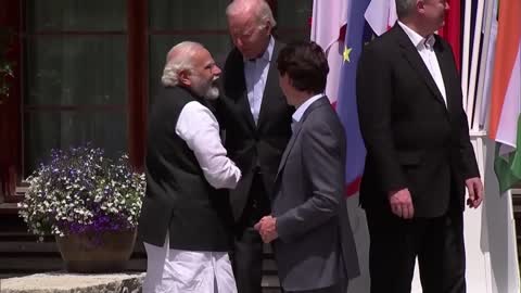 PM Modi with US President Joe Biden and PM Trudeau of Canada at G7 Summit in Germany