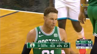 Blake Griffin first bucket in debut for the Celtics preseason game vs Hornets