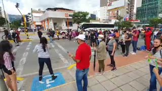 Inició nueva jornada de protesta en Bucaramanga contra abuso policial