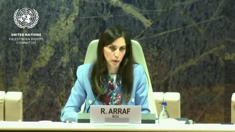 Voices for Gaza: Australian Civil Society's Stand Against Gaza Violence - Rawan Arraf at the UN