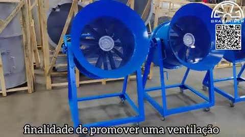 Ventilador Industrial Transportável com Rodinhas | Brasfaiber Brasil