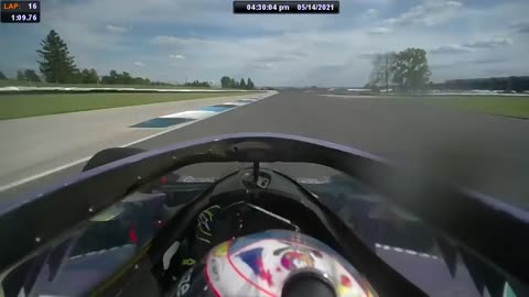 first IndyCar pole position lap! (featuring a bug 😅)