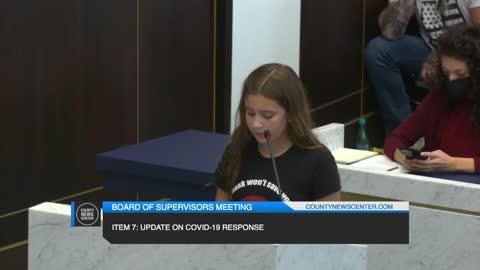 Olivia Speaks at SD Board of Supervisors Meeting