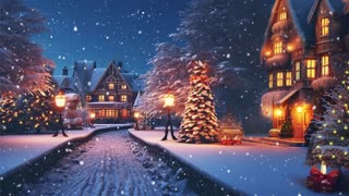🎵 CHRISTMAS MUSIC ❄️ Snowy Christmas City Night ⛄ Top Christmas Songs of All Time 🎄