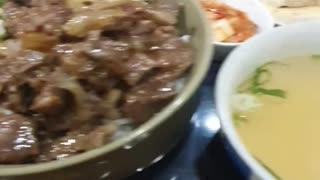 Korean-style beef ribs rice bowl