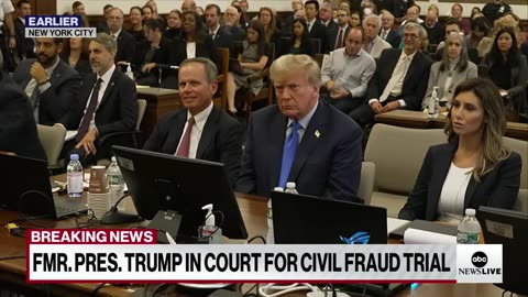 Trump in court for opening statements in civil fraud trial against him