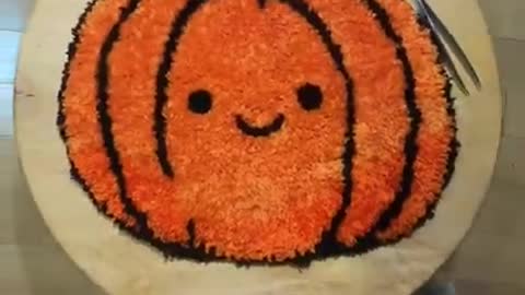 Tufting a Pumpkin Rug (POV)