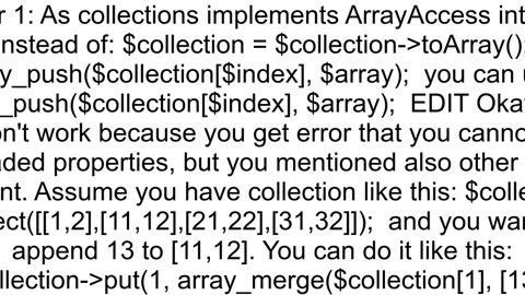 Laravel 52 Push onto deeper indexed arrays within a Collection