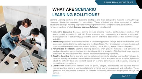 Scenario Learning Solutions: Enhancing Training Effectiveness