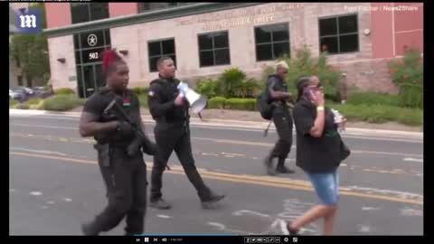 Black Protestors Marching And Protesting Illegal Immigrants, Demanding Reparations