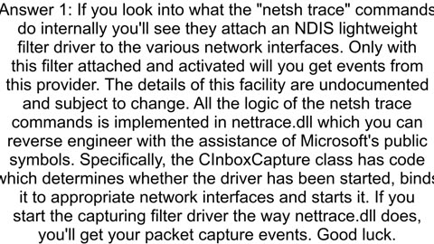 How to consume realtime ETW events from the MicrosoftWindowsNDISPacketCapture provider