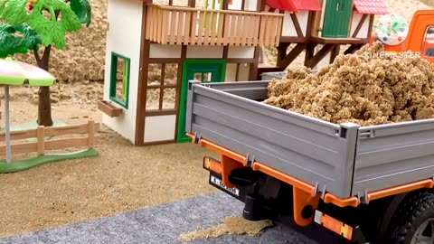 Fredrick toys have fun Story with Excavator and Dump Truck sand