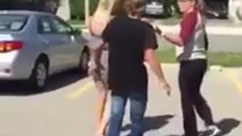 Instant Karma: Girl Gets Leg Ran Over After Trying To Jump A Girl!