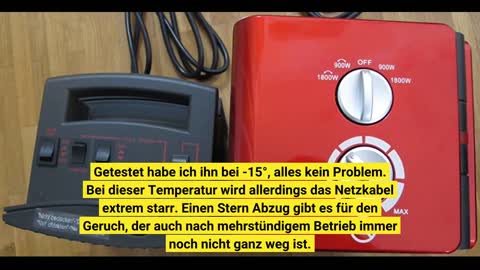 BERGER Kompakt Heizlüfter mit Thermostat - Keramik Heizlüfter Camping - Heizlüfter Energiesparend