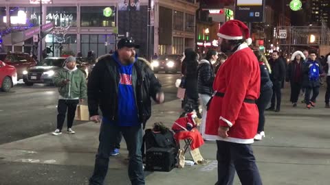 Drunk Guy Punches Santa Claus