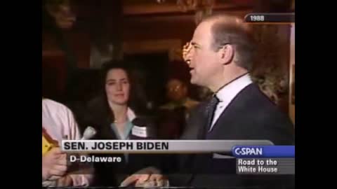 Joe Biden Questions Reporter's IQ And Fabricates His Academic Accomplishments (1988)
