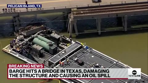 Small island's only road to mainland closed after barge hits bridge in Texas ABC News