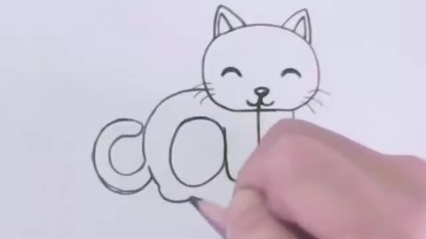 Very Easy! How to turn Words Cat Into a Cartoon Cat. (Wordtoons) learning step by step for kid