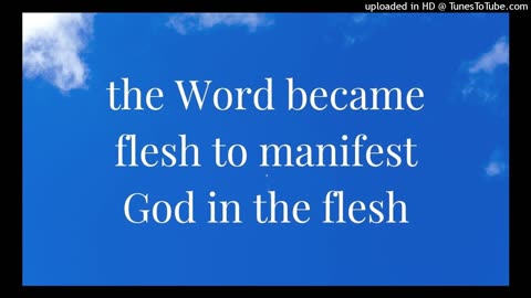 the Word became flesh to manifest God in the flesh