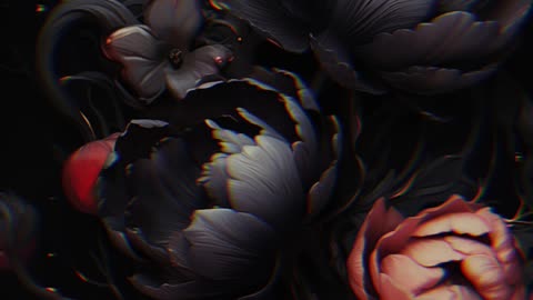 Dark Flowers | Black Flowers | Black and Red | Gothic Art | Digital Art | AI Art #darkflowers #AIart