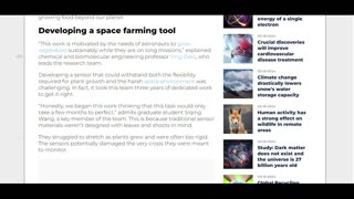 space farming with stretchy sensors