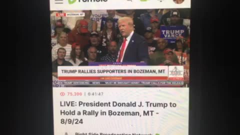 Live president Donald J Trump rally in Bozeman Montana 8/9/24 time 11:53 pm