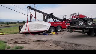 Jeep Flips New Boat after Proceeding through Stop Sign