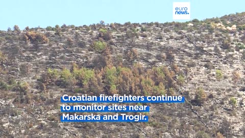 Firefighting teams tackle wildfires in Albania and Croatia as heatwave blisters region