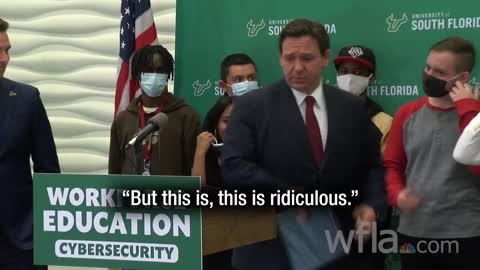 GOVERNOR DESANTIS TELLS USF STUDENTS TO TAKE OFF THEIR MASKS AND STOP WITH THE "COVID THEATER"