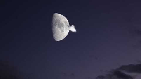 Moon hit something