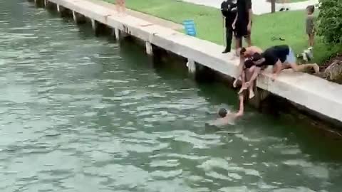 Man Leaps into River to Save Struggling Doggo