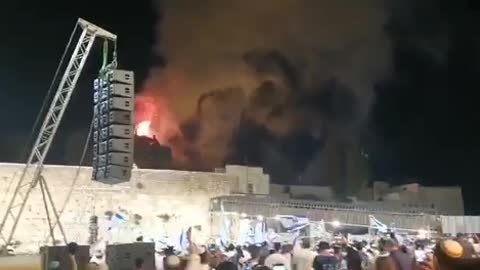 Jews Dancing as the Temple Mount Burns