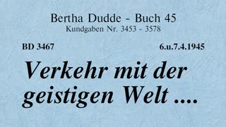 BD 3467 - VERKEHR MIT DER GEISTIGEN WELT ....