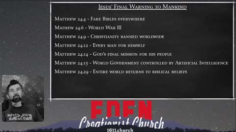 Jesus' Final Warning to Mankind