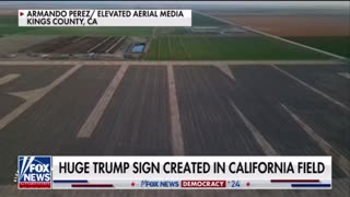 Huge Trump sign created in California Field- a mile long and a half a mile wide! 🇺🇸