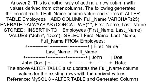 How to add a concatenated column to the table in MySQL