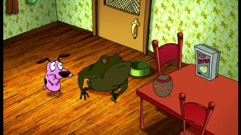Courage the cowardly dog S3.E7 ∙ Feast of the Bullfrogs/Tulip's Worm