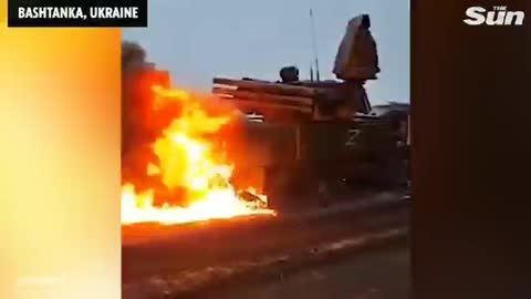 Ukrainians take Russian TANK for joyride & burn £11m missile launcher as resistance holds strong