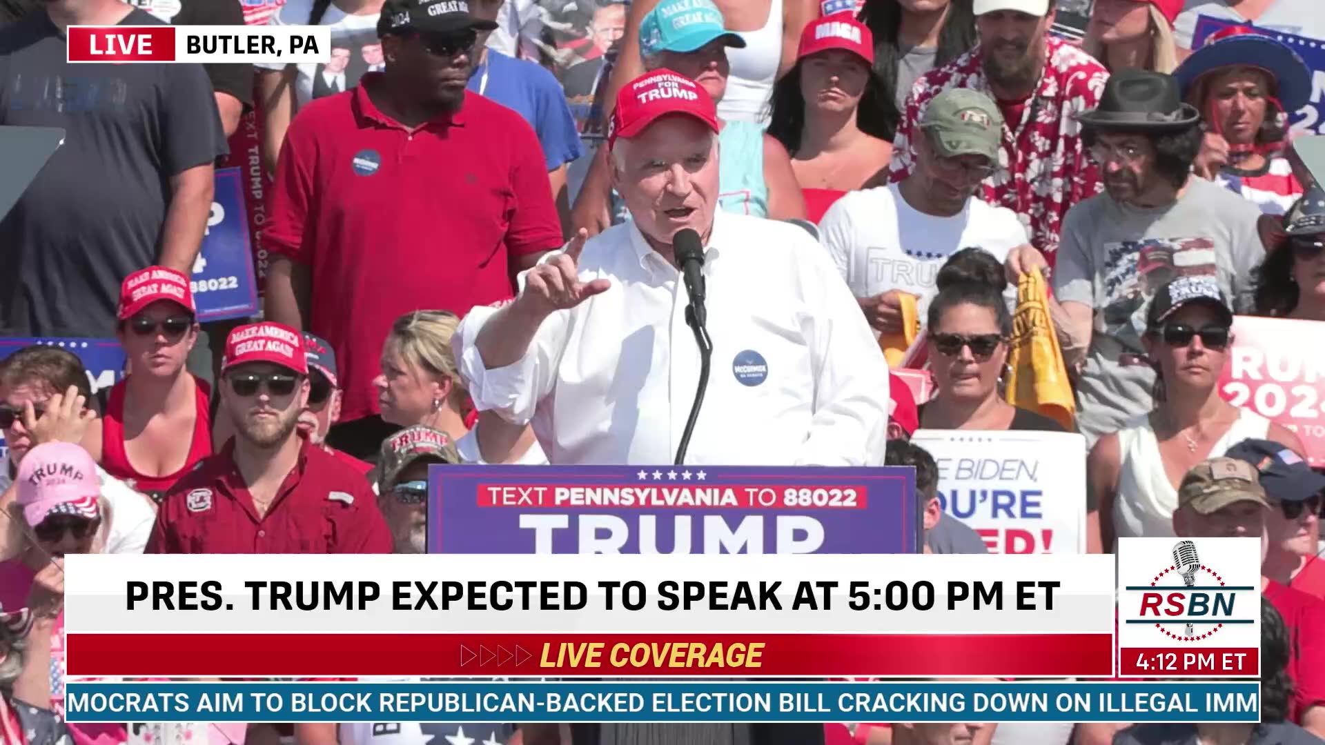 WATCH: Congressman Mike Kelly Speaks at Trump Rally in Butler ...