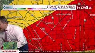 Meteorologist interrupts broadcast to warn family about tornado warnings